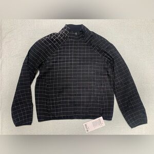 Lululemon NWT Adapted State Textured Jacket Reflective Grid M Black